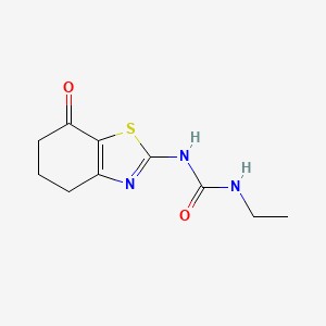 molecular formula C10H13N3O2S B8454768 1-(7-Oxo-4,5,6,7-tetrahydro-2-benzothiazolyl)-3-ethyl-urea 