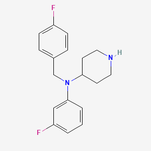 N-(4-fluorobenzyl)-N-(3-fluorophenyl)-4-piperidinamine