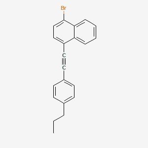 molecular formula C21H17Br B8454796 1-Bromo-4-(4-n-propylphenylethynyl)naphthalene 