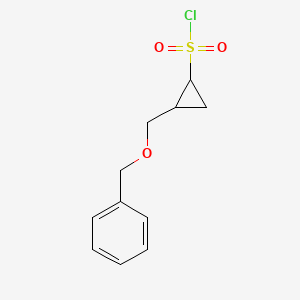 molecular formula C11H13ClO3S B8454815 2-Benzyloxymethyl-cyclopropanesulfonyl chloride 