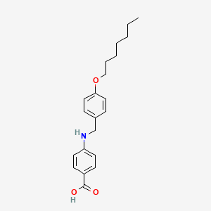 molecular formula C21H27NO3 B8454820 4-({[4-(Heptyloxy)phenyl]methyl}amino)benzoic acid CAS No. 61440-55-9