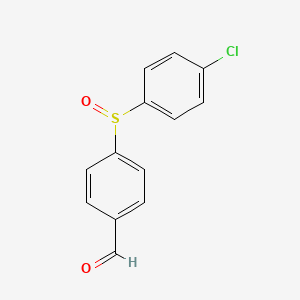molecular formula C13H9ClO2S B8454832 4-[(4-Chlorophenyl)sulfinyl]benzaldehyde 