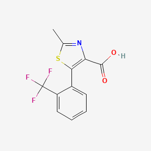 molecular formula C12H8F3NO2S B8454851 2-Methyl-5-(2-trifluoromethyl-phenyl)-thiazole-4-carboxylic acid 