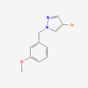 molecular formula C11H11BrN2O B8454899 4-Bromo-1-(3-methoxybenzyl)-1H-pyrazole 