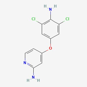 molecular formula C11H9Cl2N3O B8454932 2-Amino-4-(4-amino-3,5-dichlorophenoxy)pyridine 