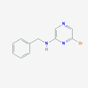 molecular formula C11H10BrN3 B8454947 N-Benzyl-6-bromopyrazin-2-amine 
