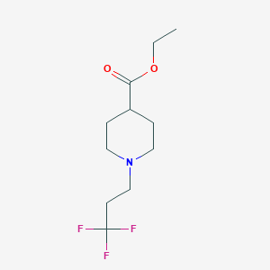 molecular formula C11H18F3NO2 B8454973 Ethyl 1-(3,3,3-trifluoropropyl)piperidine-4-carboxylate 