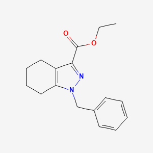 molecular formula C17H20N2O2 B8454974 1h-Indazole-3-carboxylic acid,4,5,6,7-tetrahydro-1-(phenylmethyl)-,ethyl ester 