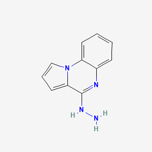 molecular formula C11H10N4 B8455025 4-Hydrazinopyrrolo[1,2-a]quinoxaline 