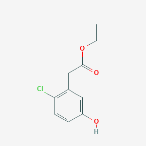 molecular formula C10H11ClO3 B8455028 (2-Chloro-5-hydroxy-phenyl)-acetic acid ethyl ester 