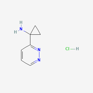 molecular formula C7H10ClN3 B8455032 1-(Pyridazin-3-yl)cyclopropanamine hydrochloride 