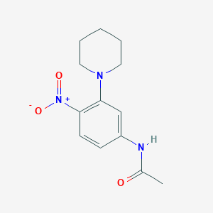 molecular formula C13H17N3O3 B8455055 N-[4-Nitro-3-(piperidin-1-yl)phenyl]acetamide CAS No. 13272-12-3