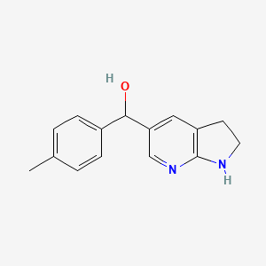 1h-Pyrrolo[2,3-b]pyridine-5-methanol,2,3-dihydro-a-(4-methylphenyl)-