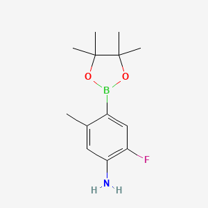 2-fluoro-5-methyl-4-(tetramethyl-1,3,2-dioxaborolan-2-yl)aniline