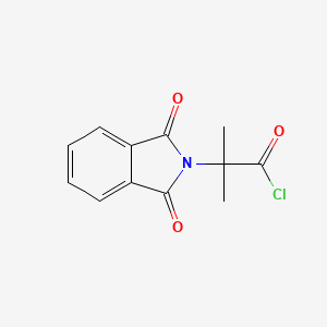 molecular formula C12H10ClNO3 B8455097 2-Methyl-2-phthalimidopropanoyl chloride 