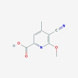 molecular formula C9H8N2O3 B8455154 5-Cyano-6-methoxy-4-methylpicolinic acid CAS No. 1346576-28-0