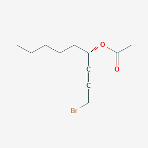 molecular formula C11H17BrO2 B8455190 1-Bromo-4(S)-acetyloxy-2-nonyne 