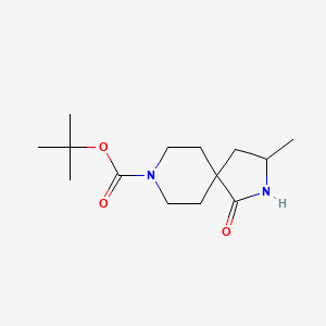molecular formula C14H24N2O3 B8455223 tert-Butyl 3-methyl-1-oxo-2,8-diazaspiro[4.5]decane-8-carboxylate 