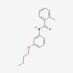 molecular formula C18H21NO2 B8455276 N-(3-butoxyphenyl)-2-methylbenzamide CAS No. 55852-41-0