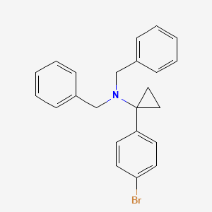 molecular formula C23H22BrN B8455304 Dibenzyl-[1-(4-bromophenyl)-cyclopropyl]-amine 
