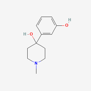 molecular formula C12H17NO2 B8455395 1-Methyl-4-hydroxy-4-(3-hydroxyphenyl)piperidine CAS No. 73224-21-2