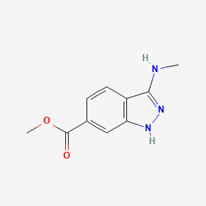 molecular formula C10H11N3O2 B8455433 methyl 3-(methylamino)-1H-indazole-6-carboxylate 