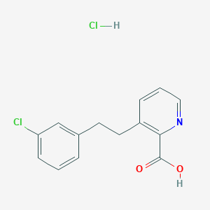 B8455503 3-(3-Chlorophenethyl)-picolinic acid hydrochloride CAS No. 255861-49-5