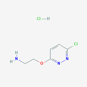 molecular formula C6H9Cl2N3O B8455598 3-(2-Aminoethoxy)-6-chloropyridazine hydrochloride CAS No. 89514-63-6