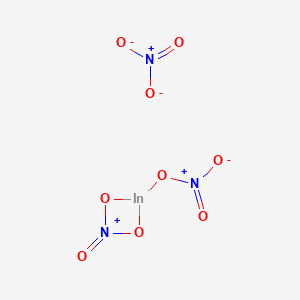molecular formula InN3O9 B084556 (2-Oxo-1,3,2,4-dioxazaindigetidin-2-ium-4-yl) nitrate;nitrate CAS No. 13770-61-1