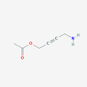 molecular formula C6H9NO2 B8455610 Acetic acid 4-amino-but-2-ynyl ester 