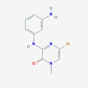 3-(3-Aminophenylamino)-5-bromo-1-methylpyrazin-2(1H)-one