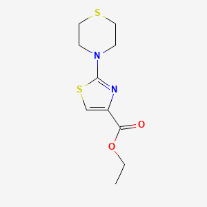 molecular formula C10H14N2O2S2 B8455641 Ethyl 2-(Thiomorpholin-4-yl)thiazole-4-carboxylate 