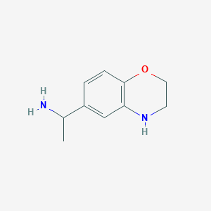 molecular formula C10H14N2O B8455661 (S)-1-(3,4-Dihydro-2H-benzo[1,4]oxazin-6-YL)-ethanamine 