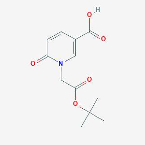 molecular formula C12H15NO5 B8455669 1-(2-(tert-Butoxy)-2-oxoethyl)-6-oxo-1,6-dihydropyridine-3-carboxylic Acid 