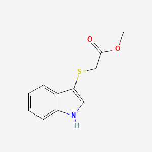 molecular formula C11H11NO2S B8455700 Methyl 2-((1H-indol-3-yl)thio)acetate 