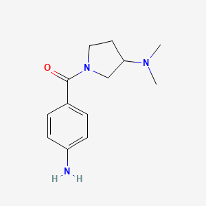 molecular formula C13H19N3O B8455722 1-(4-Aminobenzoyl)-3-dimethylamino-pyrrolidine 