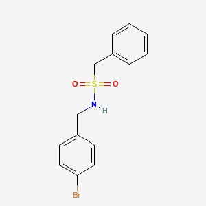 molecular formula C14H14BrNO2S B8455750 N-[(4-bromophenyl)methyl]-1-phenyl-methanesulfonamide 
