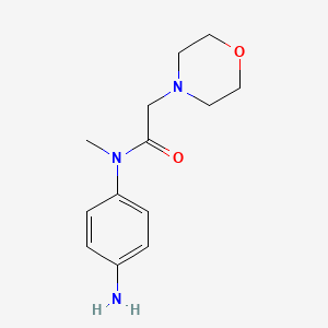 molecular formula C13H19N3O2 B8455761 4-(N-morpholinomethylcarbonyl-N-methyl-amino)-aniline 