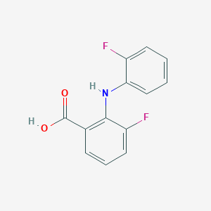 molecular formula C13H9F2NO2 B8455782 Benzoic acid, 3-fluoro-2-(3-fluorophenylamino)- 