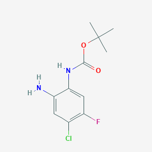 molecular formula C11H14ClFN2O2 B8455798 (2-Amino-4-chloro-5-fluoro-phenyl)-carbamic acid tert-butyl ester 