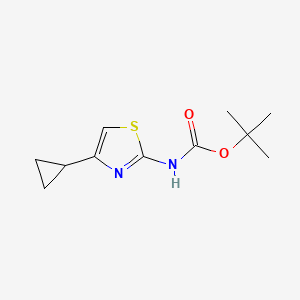 molecular formula C11H16N2O2S B8455816 Tert-butyl 4-cyclopropylthiazol-2-ylcarbamate 