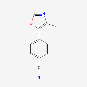 molecular formula C11H8N2O B8455822 5-(4-Cyanophenyl)-4-methyloxazole 