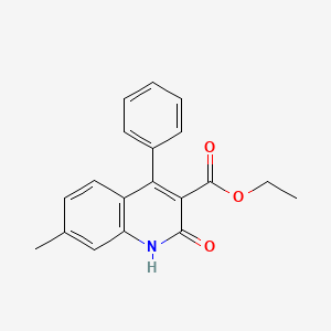 molecular formula C19H17NO3 B8455844 Ethyl 7-methyl-2-oxo-4-phenyl-1,2-dihydroquinoline-3-carboxylate 