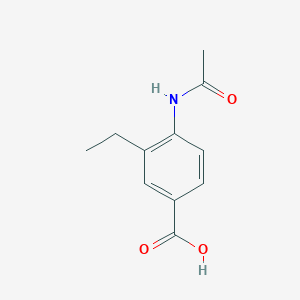 molecular formula C11H13NO3 B8455859 4-Acetamido-3-ethylbenzoic acid 
