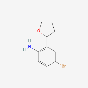 molecular formula C10H12BrNO B8455867 4-Bromo-2-tetrahydrofuran-2-yl-aniline 