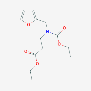 molecular formula C13H19NO5 B8455902 Ethyl 3-[(furan-2-ylmethyl)(ethoxycarbonyl)amino]propanoate CAS No. 7460-39-1