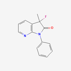 2h-Pyrrolo[2,3-b]pyridin-2-one,3-fluoro-1,3-dihydro-3-methyl-1-phenyl-