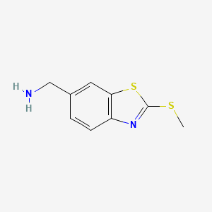 molecular formula C9H10N2S2 B8455926 (2-(Methylthio)benzo[d]thiazol-6-yl)methanamine 