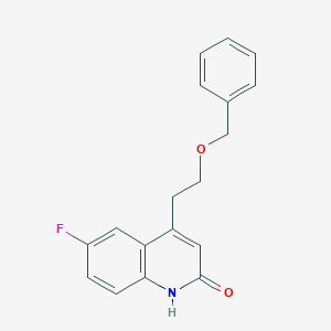 molecular formula C18H16FNO2 B8455956 4-[2-(Benzyloxy)ethyl]-6-fluoroquinolin-2(1H)-one CAS No. 61304-81-2