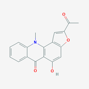 molecular formula C18H13NO4 B008456 Hallacridone CAS No. 109897-77-0
